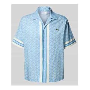 Lacoste - Monogram Shirt - Overhemd - Blauw - Katoen