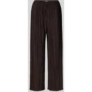 Wide leg stoffen broek met plissévouwen, model 'UMA'