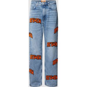 Jeans met labelapplicatie