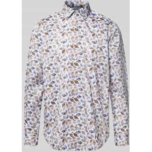 Regular fit zakelijk overhemd met kentkraag