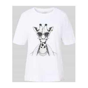 Rich & Royal - Shirt - Geel - Motiefprint - Kwartmouw