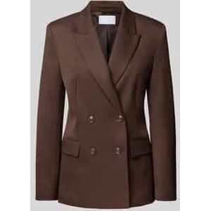 Regular fit blazer met viscose en dubbele knoopsluiting