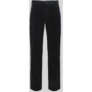 Stretch straight fit corduroy broek met riemlussen, model 'BEDFORD'