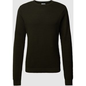 Gebreide pullover in fijn gestructureerd design, model 'WILLIAM'