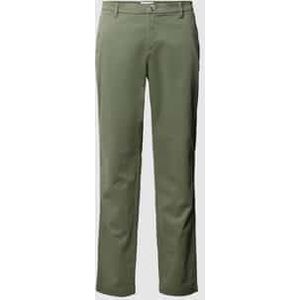 Slim fit chino met viscose, model 'OLAV'