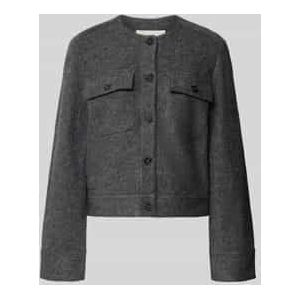 Getailleerde korte blazer van viscosemix