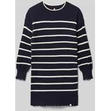 Only - IBI - Gebreide Jurk - Viscosemix - Regular Fit - Gestreept