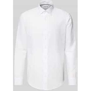 Slim fit zakelijk overhemd met knoopsluiting