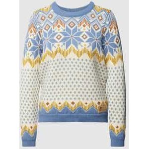 Gebreide pullover met all-over motief, model 'Vilja'