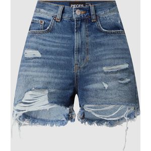 Korte high waist jeans in destroyed-look, model 'Vacay'
