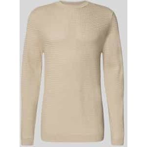 Gebreide pullover van wolmix met ronde hals