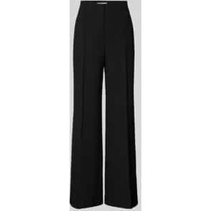 Wide leg stoffen broek met structuurmotief, model 'AGATHA'