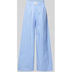 Wide leg stoffen broek met elastische band, model 'LUNA'