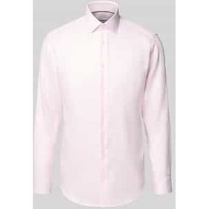 Regular fit zakelijk overhemd met kentkraag