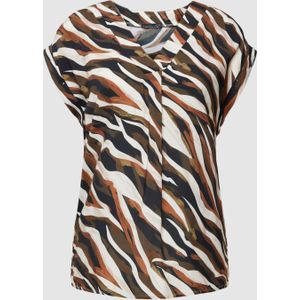 Blouseshirt van rayon met dierenprint