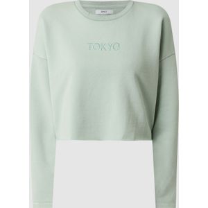 Kort sweatshirt met city-print, model 'Haley'