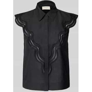 Slim fit blouseshirt met kentkraag, model 'COLE'