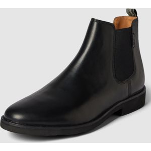 Chelsea boots van leer met elastische inzetten