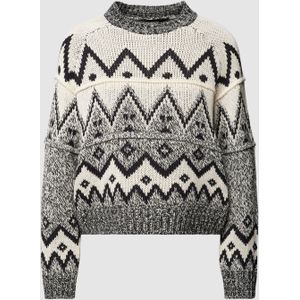 Gebreide pullover met ribboorden, model 'FROSTY'