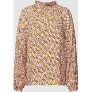 Blouseshirt met all-over motief, model 'Peanu'