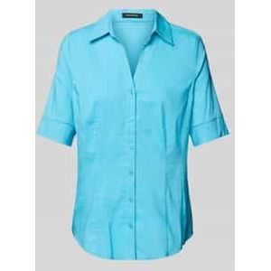 Overhemdblouse met platte kraag