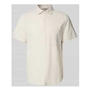 Regular fit vrijetijdsoverhemd van een mix van katoen en linnen