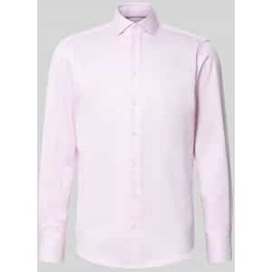 Regular fit zakelijk overhemd van katoen met haaikraag