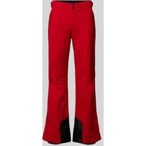 Flared stoffen broek met ritszakken, model 'KUMPULA'