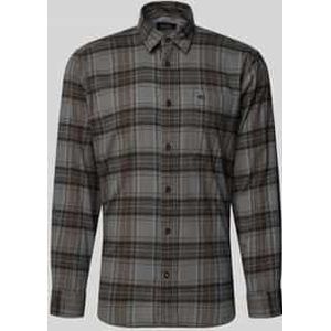 Camel Active - Vrijetijdsoverhemd - Flanel - Regular Fit - Labelstitching