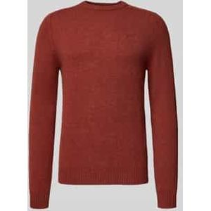Regular fit gebreide pullover van pure wol