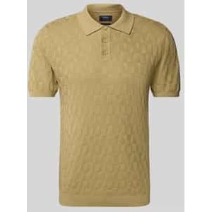 Regular fit gebreide polo met knoopsluiting