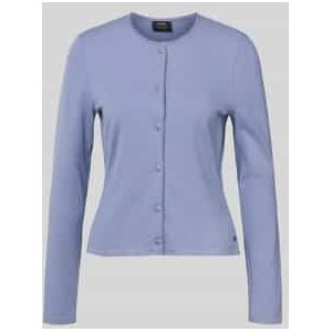 Gebreid jack van viscosemix met ronde hals