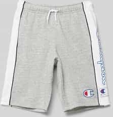 Regular fit bermuda met labelprint