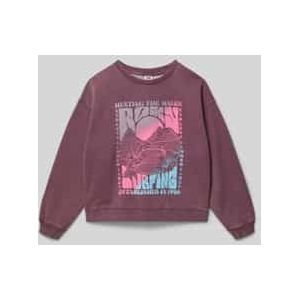Sweatshirt met labelprint