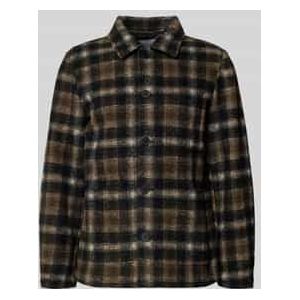 Regular fit overhemdjack van wolmix