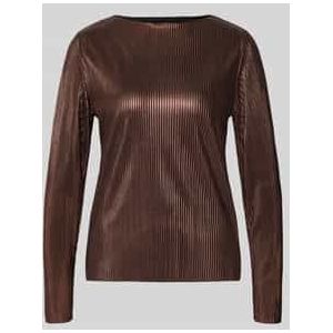 zero - Shirt - Bruin - Aansluitende Pasvorm - Lange Mouw