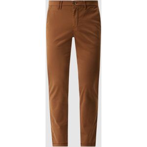 Slim fit low rise chino met stretch, model 'Seven'
