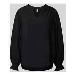 Blouseshirt met V-hals, model 'RADIA'