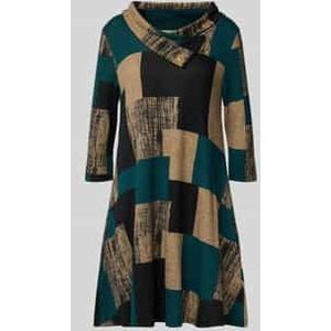 Apricot - Mini-jurk - Regular Fit - Tricotlook - 3/4-mouw