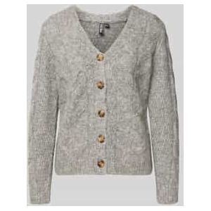 Regular fit gebreid jack met wol, model 'NINA'