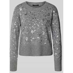 Wollen pullover met extra brede schouders