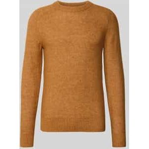 Regular fit gebreide pullover met mix van alpaca en wol, model 'RAI'