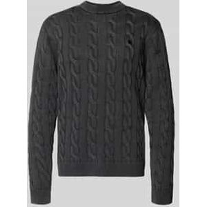 Carhartt WIP - Carter - Trui - Zwart - Katoen - Klassiek Kabelpatroon