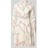 TOMMY HILFIGER - Jurk - Navy - Korte Lengte - Getailleerd - Lange Mouw