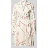 TOMMY HILFIGER - Jurk - Navy - Korte Lengte - Getailleerd - Lange Mouw