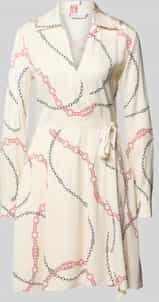 TOMMY HILFIGER - Jurk - Navy - Korte Lengte - Getailleerd - Lange Mouw