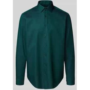 Regular fit zakelijk overhemd met kentkraag