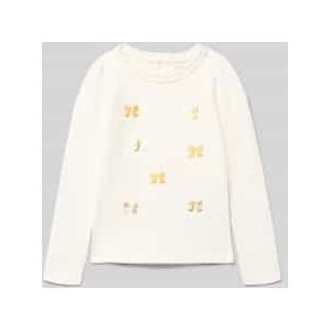 Regular-fit shirt met lange mouwen met logoprint