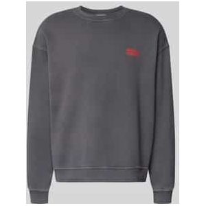 Sweatshirt met labelstitching, model 'Tye'