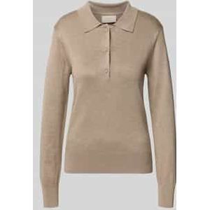 Regular fit shirt met lange mouwen van viscosemix, model 'Katie'